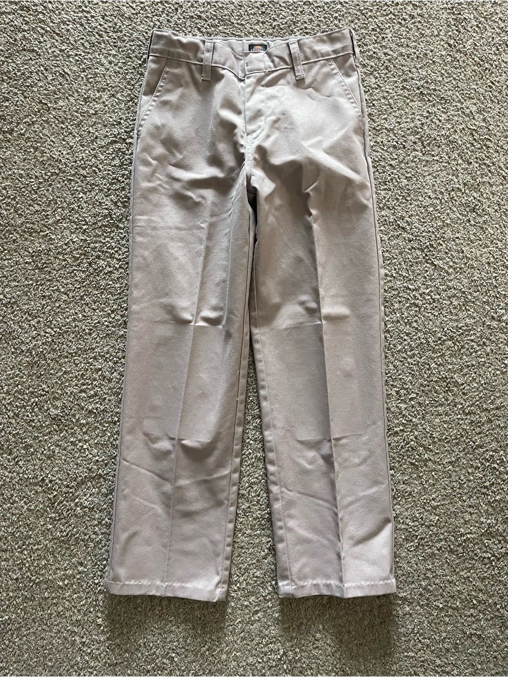 Dickies Boy’s Adjustable Waistband Straight Fit Chino Pants - Light Beige